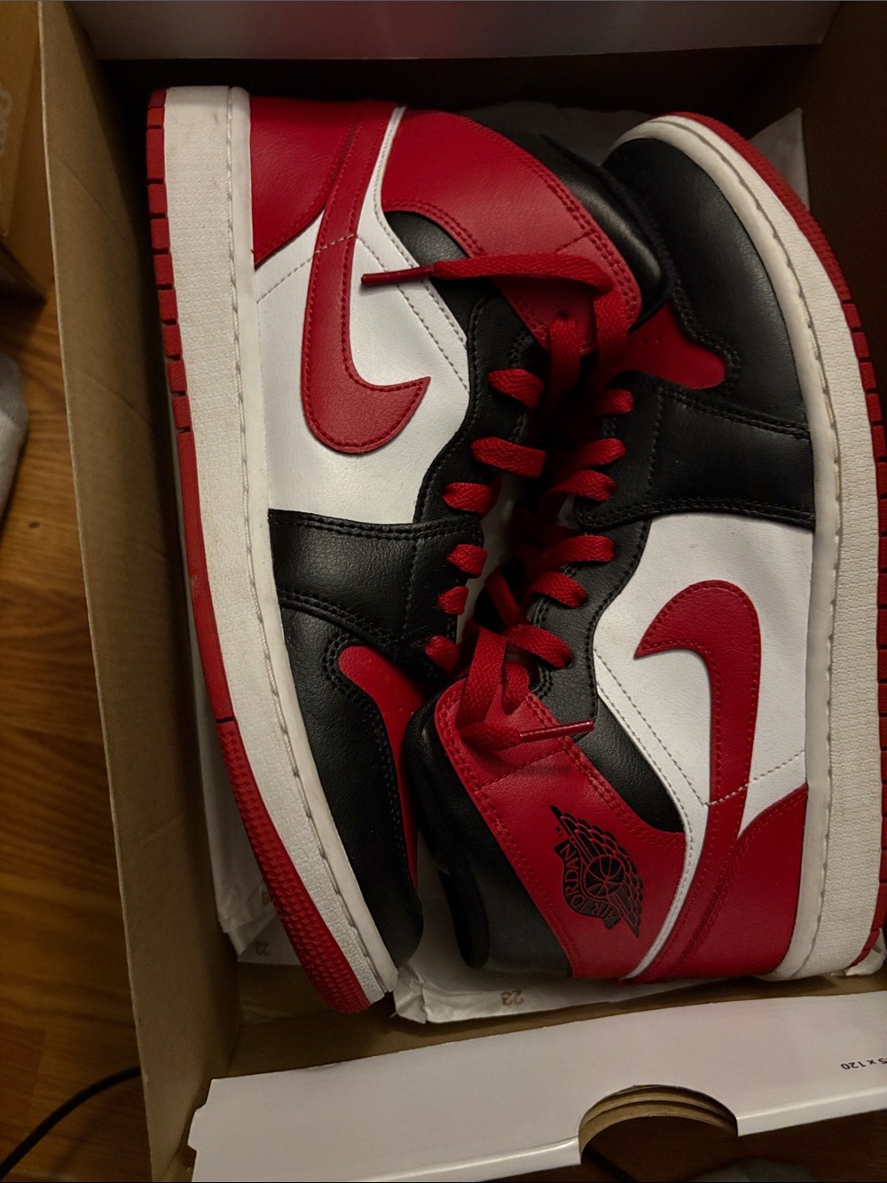 Jordan Men's High-Top Sneakers - Red, Black & White